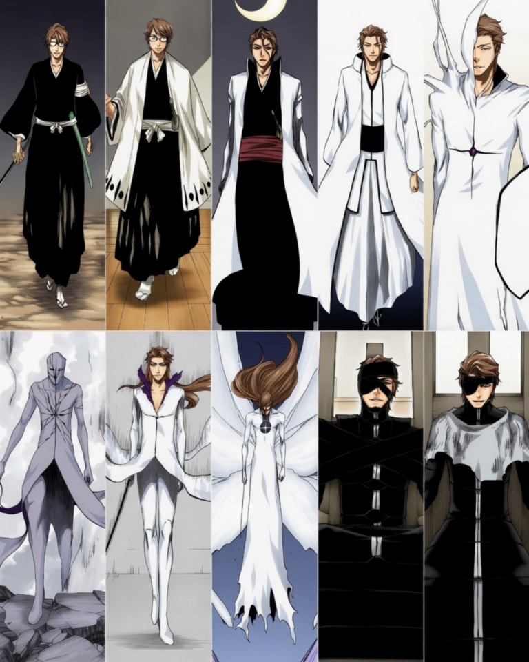 BLEACH evolución visual Aizen